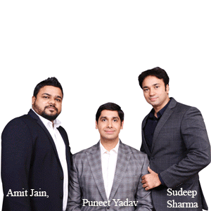 Amit Jain, Sudeep Sharma, Puneet Yadav ,CEO, CSO, CFO, techcon labs